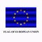 Bright banner with flag of European Union. Happy Europe day banner.