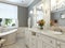 Bright bathroom classic design