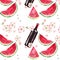 Bright beautiful abstract graphic lovely wonderful cute delicious tasty yummy summer picnic set includes bottle of red wine, slice