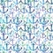 Bright beautiful cute graphic lovely summer sea fresh marine cruise colorful anchors pattern