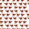 Bright birds, autumn colors . Seamless pattern for fabric, Wallpape