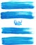 Bright blue acrylic brush strokes