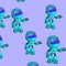 bright blue cartoon robot background image