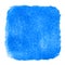 Bright blue cornflower watercolor textured backdrop wallpaper background. Hand drawing square watercolor paint on paper. Rugged