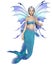 Bright Blue Fantasy Mermaid Fairy, Beckoning