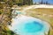 Bright Blue Hotsprings at Yellowstone National Park