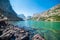 Bright Blue Lake with Glacier