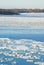 Bright blue sea and ice drift landscape of the Baltic