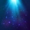 Bright blue vector cosmic light background