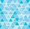 Bright blue winter triangle pattern