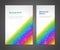 Bright blurred multicolored rainbow dust particles brochure booklet cover design template vector