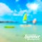 Bright blurred summer sea vector background