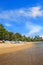 Bright boats on the tropical beach of Bentota, Sri Lanka