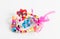 Bright bracelet with butterflies and bow for little girl