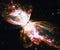 Bright Butterfly Nebula Enhanced Universe Image Elements From NASA / ESO | Fractal Art Background Wallpaper