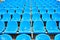 Bright chairs in the stadium arena.