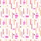 Bright and cheerful birthday candle seamless pattern