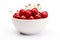 Bright Cherries bowl. Generate Ai