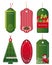 Bright Christmas tags.