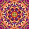 Bright circular kaleidoscope pattern