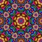 Bright circular seamless kaleidoscope pattern
