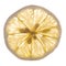 Bright citrus lemon slice on white background