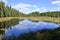 Bright cloud reflections on lake along Algonquin Logging Trail