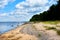 Bright cloudy sky and horizon over the Baltic Sea