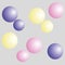 Bright colored balls, gradient. Abstract pattern