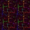 Bright colored carved squares and neon rhombuses for an abstract burgundy background or pattern