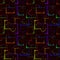 Bright colored carved squares and neon rhombuses for abstract mustard background or pattern