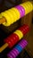 Bright colored children`s abacus great for learning the account