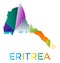 Bright colored Eritrea shape.