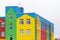 Bright colored modern public building kindergarten