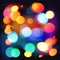 Bright colorful bokeh vector abstract background