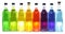 Bright colorful bottles