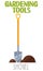 Bright colorful cartoon shovel.