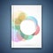 Bright colorful circle notebook cover template