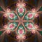 Bright colorful fractal mandala