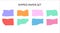 Bright colorful jagged stickers. Set of vector icons.
