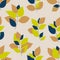 Bright colorful leaf seamless pattern