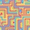 Bright colorful maze seamless pattern.