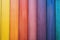 bright colorful wood fence panels in various colors of the rainbow