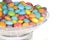 Bright coloured candy sweets in a bowl