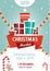 Bright colourful christmas market poster template