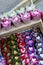 Bright colourful cupcakes on a table stand