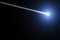 Bright comet in space