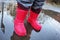 Bright and comfortable children`s boots with a high collar. Suitable for winter, autumn and spring. The inner lining can be change
