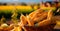 Bright corn cob, yellow seeds, agricultural background - image generated by AI