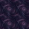 Bright creative purple twisted lines in motion. Beautiful swirls, textured vortex. AI generative illustration